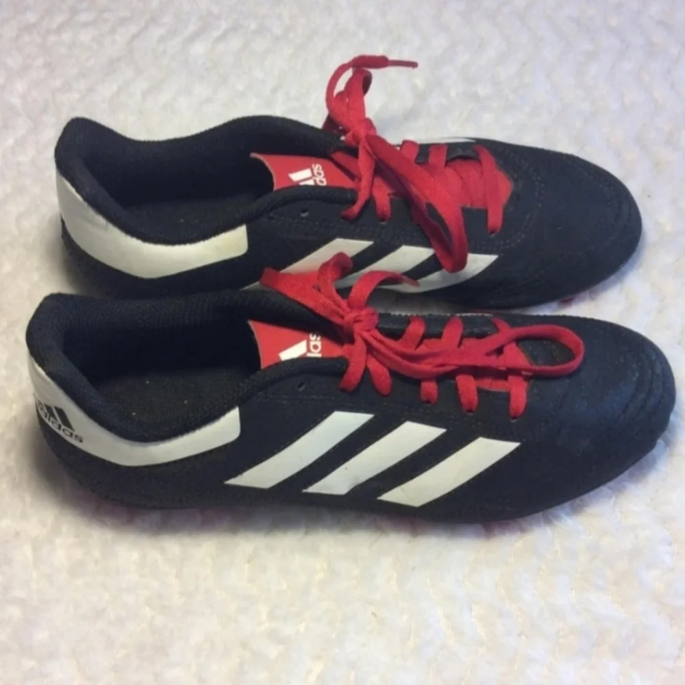 Adidas Men's Black/White Lace Up Football Soccer Cleats Size 4.5 ART G26367 - Picture 3 of 8
